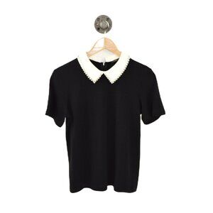 Maje embellished collar top #217-113